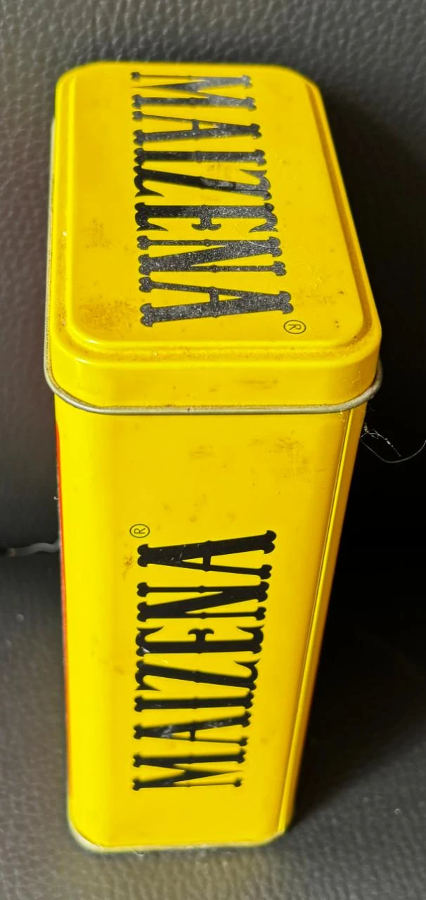 ✂ Antigua Caja de Metal MAIZENA Vintage con Decoración de Niña y Cuadro – photo 3